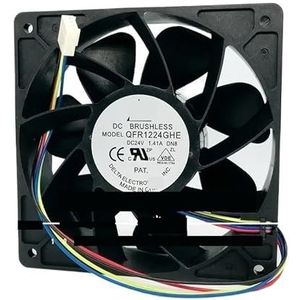 Voor Delta QFR1224GHE 24V 1.41a 12cm voor Emerson CT frequentiekoelventilator