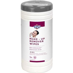 Make-up Remover Reinigende vochtige doekjes - Gezichtsdoekjes - Hyaluronzuur Formule - 55 stuks (19 x 16 cm)