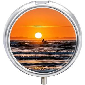 Ronde pillendoos 3 compartimenten draagbare medicijnpillendoos één maat pillendoos voor zakpillenorganisator en vitaminecontainers voor reizen