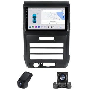 Autoradio 2Din Bluetooth met Carplay en Android Auto,geldt voor Ford F150 P415 Raptor 2008-2014 9 inch met touchscreen stereo auto ondersteunt GPS stuurbediening Achteruitrijcamera(B,NF-2)