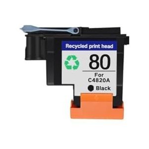 Zwarte printkop compatibel met HP80 HP80 printkop Designjet 1050 1055 1055 printer C4820A C4821A C4822A C4823A(C4820A K 1PC)