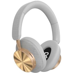 Next Destination Draadloze hoofdtelefoon met Bluetooth 5.3, krachtige bas, batterij 40H, verstelbaar, sport, ruisonderdrukking, draadloze over-ear hoofdtelefoon, grijs