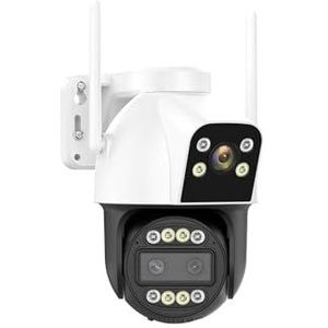 Bewakingscamera, 4G IP Camera Buiten 4K HD 10X Zoom Drie Lens Dual Screen Sim-kaart PTZ Camera Ai Tracking Video Surveillance CCTV Cam(4K 4G NO Card)