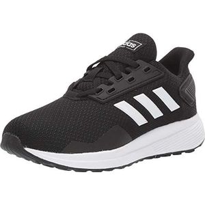 adidas Unisex-Kid's Duramo 9 K Wide Running Shoe, Black/White/Black, 11K