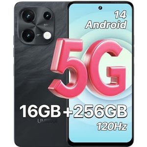 UMIDIGI Note 100 5G Smartphone, Android 14, 6.8'' HD+ 120Hz, 16GB+256GB/1 TB TF, Dual SIM/50MP+16MP/5000mAh/Face ID/GPS
