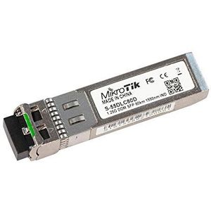 MikroTik S-55DLC80D - Vezelmodule - Enkelvoudige Modus - 1,25 Gbps - Dual LC - 80 km