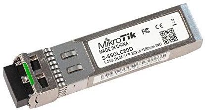 MikroTik S-55DLC80D - Vezelmodule - Enkelvoudige Modus - 1,25 Gbps - Dual LC - 80 km