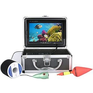 Onderwaterviscamera, 15/20/3 0M 1000TVL Viszoeker onderwater ijs vissen camera 7"" LCD Toezicht houden op 6PCS wit LED Camera om te vissen(White LEDs 30M Cable)