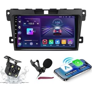 Android 14 Autoradio Navi voor M-azda CX-7 2008-2015 9 ""Screenradio met draadloze carplay Android Auto GPS Navigatieondersteuning Bluetooth 5.0 HIFI FM 5G-WiFi SWC MIC-camera,M300s