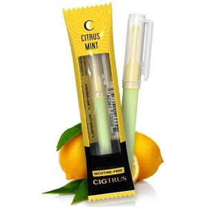 Cigtrus Rookloze luchtinhalator - tabaksvrij, nicotinevrij en niet-elektrisch | Hulp voor orale fixatie | Gewoonte vervangen ademstok | (Geel)