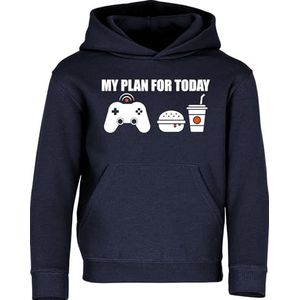 Baddery Gamertrui voor kinderen, gaming capuchontrui voor jongens, Donkerblauw, 164