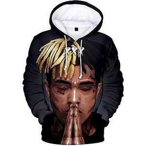 Mens Rapper Hoodies HIP HOP PULLOVER XXXTENTECION Sweatshir 3D Hoodies Stijl Mode Lange Hoodie Patroon Print (Color : 7, Size : XXS 40KG-155CM)