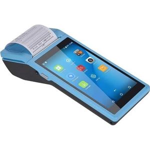 PDA POS-terminal Bonprinter Handheld Bluetooth WiFi 3G Gegevensverzamelaar Draagbaar Alles In Één Helder Afdrukken(Blue)