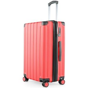 HAUPTSTADTKOFFER Q-Damm - middelgrote koffer met harde schaal, TSA, 4 wielen, ruimbagage met 6 cm volumevergroting, 68 cm, 89 L, koraal