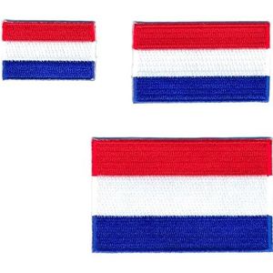 3 Nederlandse vlaggen vlaggen Amsterdam Den Haag patch set 1001