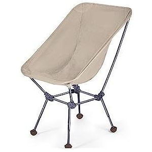 campingstoel Multi-Gear Hoogte Maan Stoel Draagbare Opslag Aluminium Klapstoel Camping Stoel Vissen Klimmen Draagbaar(Khaki)