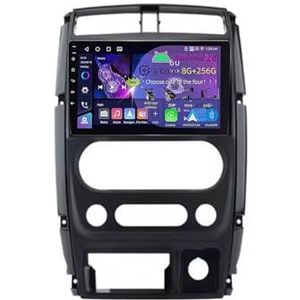 9 Inch 2 Din Android 15 Autoradio voor Suzuki Jimny 3 2005-2019 met CarPlay AHD Omgekeerd beeld Bediening op het stuur Bluetooth GPS navigatie FM Radio WiFi(C4 8+128G)