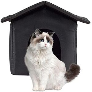 Outdoor Cat House Weatherproof, Cat House, Outdoor Cat Bed, Thickened Weatherproof Outdoor Cat Tent, Semi-Enclosed Collapsible Warm Cat House For Winter Outdoor Cats Dogs Cats A/a
