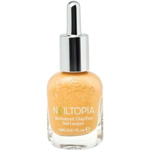 Nailtopia Bio-Sourced, Chip Free Nail Lacquer, All Naturel, Strengthening Biotine en Superfood-Infused Polish - Chip Resistant Formula - Quick-Dry, Long Lasting Wear - Just Peachy - 150 ml