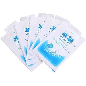 Gel Ice Pack Set 10 stuks Herbruikbare zelfdichtende structuur Ice Packs Gel koeltassen voor voedsel Groente Wijn Medisch industrieel gebruik(200ml)