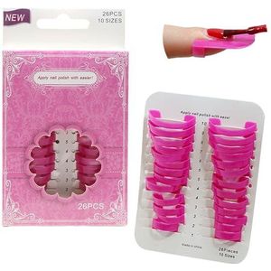 26 stuks/set herbruikbare nagels polijstende beschermende polijstwaker manicure beschermer gereedschap C Shield Nails Protector voor vrouwen