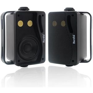 Herdio 3,5 inch passieve buitenluidsprekers bedraad waterdicht, 200 W 3-weg premium monteerbare wandmontage luidsprekers met superieur geluid, duurzaamheid voor alle weersomstandigheden, voor patio