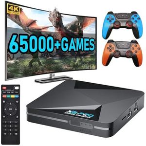 X2 Pro Retro gameconsole met 65.000+ geïntegreerde games, 4K UHD-uitgang, compatibel met 9.0 en emulators voor Arcade