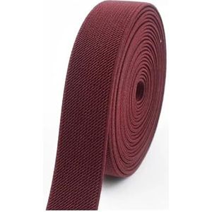 3/5 meter 10-50 mm elastische banden voor broek taille rubberen band stretch singels riem doe-het-zelf ondergoed kleding naaien accessoire (wijnrood, 5 meter _30 mm)