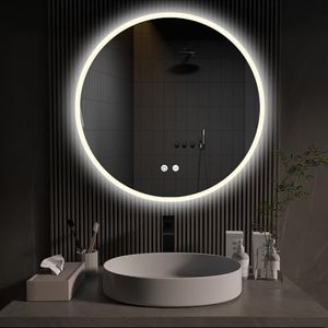 ApeJoy® 60 cm LED badkamerspiegel met instelbare warme en koele lichtkleuren, aanraaksensor, energie-efficiëntieklasse A+ AJ01s