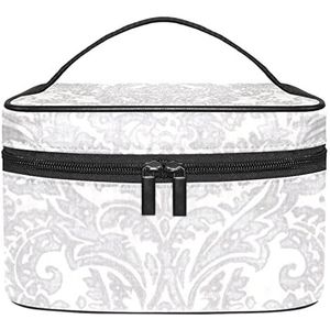 Batik Silver Makeup Organizer Bag, Travel Makeup Bag Organizer Case Draagbare Cosmetische Tas voor Vrouwen en Meisjes Toiletartikelen, Meerkleurig, 22.5x15x13.8cm/8.9x5.9x5.4in