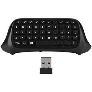 Draadloos toetsenbord, Mini Wireless Chat Keyboard Controller voor Xbox One, met 2.4G-ontvanger, USB-interface, zwart