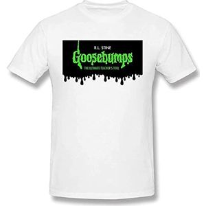Goosebumps Men T Shirts Short Sleeves Round Neck Tees Summer Casual Tops White T-shirts & overhemden(3X-Large)