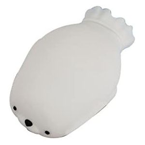 Mini warmwaterkruik, warmwaterkruik 450 ml siliconen verzegelde mini-zak winter handwarmer fles pijnverlichting hand en voet warmwaterfles (maat : willekeurige vachtkleur) (maat : wit)