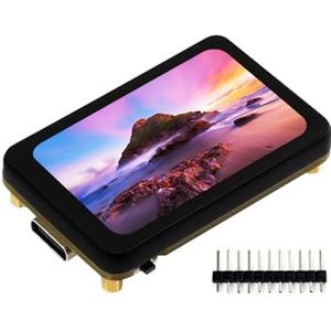 ESP32-S3 1,65 inch AMOLED Touch Display Development Board, 280 × 456 resolutie, 16,7 M kleur, QSPI-interface, Wi-Fi en BLE-5 ondersteuning, ingebouwde 6-assige IMU, TF-kaartsleuf, USB, UART, I2C, enz.