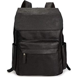 Lucca baldi leren rugzak zwart rood b 29 x h 34 x d 13 cm
