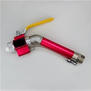 Hogedrukreinigerpistool, Pneumatisch Spuitpistool Cementmortel Waterdicht En Vuurvast Verfspuitpistool Echte Steenverf Pneumatisch Spuitpistool(Rosso,Curved gun)