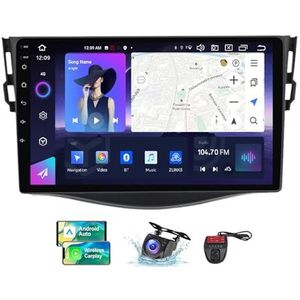 Android 13 Dubbel DIN autoradio voor Toyota RAV4 3 XA30 2005-2016-GPS Navi | Gratis achteruitrijcamera| 9 inch Scherm met Carplay Android Auto/FM RDS DAB+/Bluetooth/SWC/DSP Stereo(NF-4)