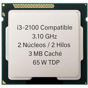 Intel Core i3-2100 3,10 GHz Dual-Core Quad-Thread 3 MB Cache 65 W CPU processor LGA 1155