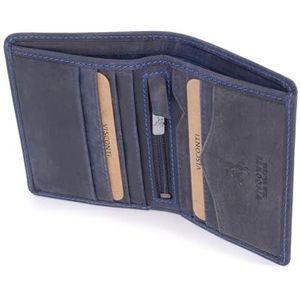 Visconti - Kleine Heren Portemonnee van Leer - RFID Blokkerende - 6 Creditcardhouders, Muntvak en Biljetvak - Geschenkdoos - 705 Arrow - Olie Blauw