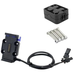 Telefoonhouder Motorfiets Voor BMW Voor R1200RT Voor R1250RT Adventure Navigatie Beugel Motorfiets USB Mobiele Telefoon GPS Draadloos Opladen Ondersteuning Navigatie Plaatbeugel (Color : -Blue - 12mm