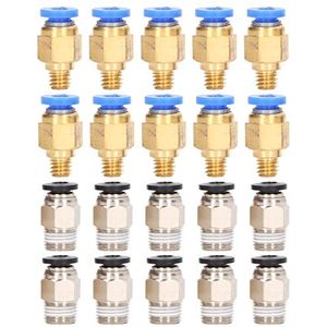 20 Stks 3D Printer Pneumatische PC4-M6 Pneumatische Push To Connect + PC4-M10 Rechte Snel in Accessoire Set Kit voor Creality Ender 3