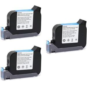 JS12 600DPI A-level handheld printer Snel drogend eco-solvent Printhoogte 12,7 mm Inkjetprinter Kleurrijke inktcartridge voor Tekst Barcode Datum Tijd, etc(3pcs)