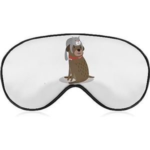 Grappige hondenkleding kattenhoed slaap oogmasker voor mannen vrouwen tieners kinderen, nacht slaap oogschaduw cover comfort voor reizen yoga dutje