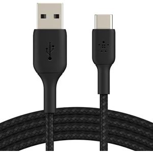 Belkin Braided USB-C naar USB kabel - 2m - Zwart
