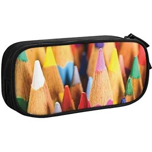 FJAUOQ Crayons Etui Grote Capaciteit Pen Marker Box Make-up Tas Polyester Briefpapier Organizer met voor School Office, Zwart, Eén maat, Coin Pouch