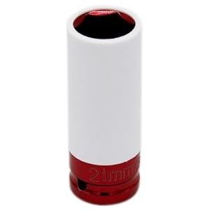 LPMPCZKZGF 1/2 inch mouw muur diepe slagmoer dopsleutel lichtmetalen wiel diepe slagmoer dopsleutelset autogarage onderhouden reparatiegereedschap Mouwsocket(21MM)