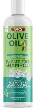 ORS Max Moisture Sulfaatvrije shampoo, 473 ml, zacht, hydraterend met kokosbetaïne, glycerine en menthol, koelt en kalmeert de hoofdhuid