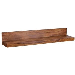 WOHNLING Wandplank massief hout Sheesham houten plank 110 cm landelijke stijl Wall-shelf echte houten wandplaat natuurproduct
