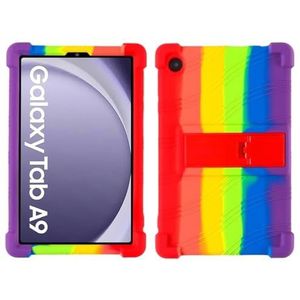 Silicon Tablet Case Geschikt for Samsung Galaxy Tab A9 8.7 inch (2023) SM-X115N X115 X110 Tab A9 Plus 11 ""SM-X216 Stand Case(Colorful Red,Tab A9 11Inch)