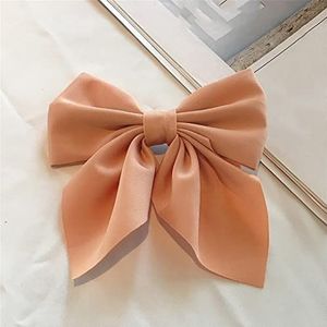 Vrouwen Bloemen Grote Haarspeld Meisjes Chiffon Strik Haarspeldjes Prinses Haaraccessoires Paardenstaart Clip 52 ORANJE